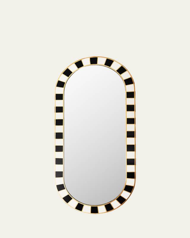 Black Tie Oval Wall Mirror